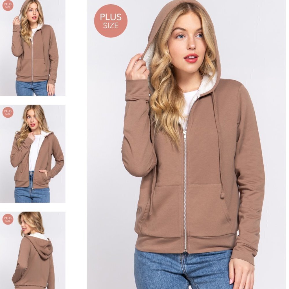 Luxe Elegance: Faux Fur-Trimmed Hoodie Jacket